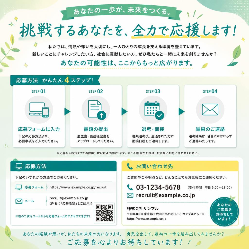 今すぐ応募しよう！