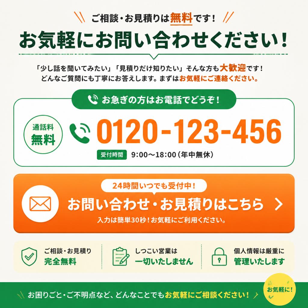 今すぐお問い合わせを！